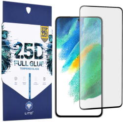 LITO Folie pentru Samsung Galaxy S21 FE - Lito 2.5D FullGlue Glass - Black (KF238607) - vexio