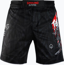 Ground Game Pantaloni scurți de antrenament pentru bărbați Ground Game MMA Samurai 2.0 negru/roșu