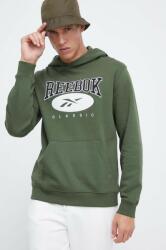Reebok felső zöld, férfi, nyomott mintás, kapucnis - zöld L - answear - 34 990 Ft