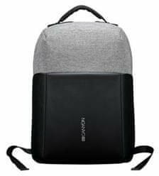 CANYON BP-9 lopásgátló hátizsák, 15, 6" - 17" laptophoz, integrált USB csatlakozóval, fekete-szürke színű
