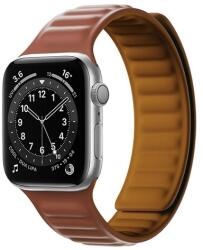gigapack Pótszíj (egyedi méret, szilikon, bőr hatású, 3D minta, mágneses zár) BARNA Apple Watch Series SE 2 40mm, Apple Watch Series 2 38mm, Apple Watch Series 3 38mm, Apple Watch Series 6 40mm, Apple (GP-1427