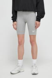 Reebok rövidnadrág női, szürke, melange, magas derekú - szürke S