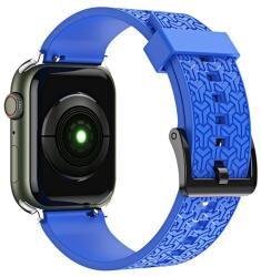 gigapack Pótszíj (egyedi méret, szilikon, állítható, 3D minta) SÖTÉTKÉK Apple Watch Series 7 45mm, Apple Watch Series SE 2 44mm, Apple Watch Series 1 42mm, Apple Watch Series 2 42mm, Apple Watch Serie (GP-1426