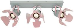 Lucide Picto pink-szürke gyerek mennyezeti lámpa (LUC-17997/03/66) GU10 3 izzós IP20 (17997/03/66)