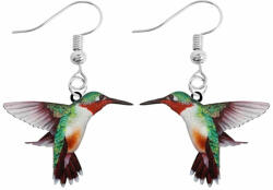 Akril kolibri fülbevaló
