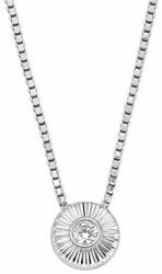 Fossil Elegáns ezüst nyaklánc kristállyal Circle JFS00618040 - mall