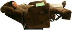 XL fekvő fotel motoros talppal csokoládébarna puha plüss kárpittal raktárról - Cloud (Cloud-fekvo-fotel-csokolade-raktarrol)