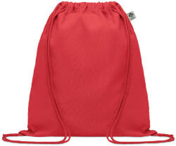  színes organikus pamut hátizsák piros (635505)