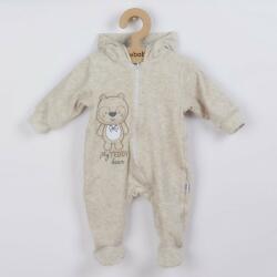  NEW BABY Sweetheart baba szarvasbőr kapucnis pulóver bézs - 62 (3-6m)