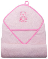 Stella fürdőlepedő hímzett 80x80 rózsaszín maci - babycenter-online