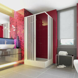 Italbox Luana 7090 zuhanykabin, harmonikus ajtók, fürdőkád nélkül, PVC an (BXL275952LRE)