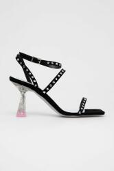 Chiara Ferragni magasszárú cipő velúrból fekete - fekete Női 38