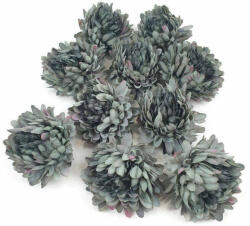Krizantém selyemvirág fej 6-7 cm - Antik Zöld