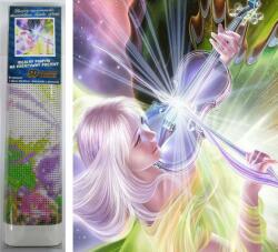 NORIMPEX - Puzzle Pictura cu diamant: Violonist magic 30x40cm - 1 - 39 piese