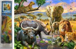 NORIMPEX - Puzzle Pictura cu diamant: Regatul animal 30x40cm - 1 - 39 piese