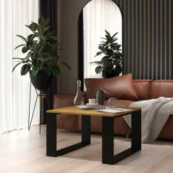 Greensite Shannan MIX Loft dohányzóasztal, 40x67x67 cm, tölgy-fekete