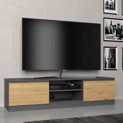 GreenSite Riano MIX RTV140 TV állvány, 140x36x40 cm, antracit-tölgy