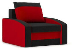Greensite Monviso fotel, normál szövet, hab töltőanyag, szín - fekete / piros