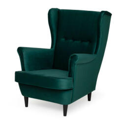 Greensite Eiger ZELLA fotel, szín - smaragdzöld, széklábak színe - fekete