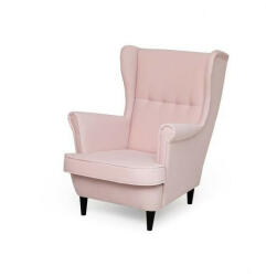 Greensite Eiger ZELLA mini fotel gyerekeknek, szín - világos rózsaszín, széklábak színe - fekete