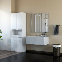GreenSite Drohmo 1K DK fürdőszoba szekrény, 60x174x30 cm, matt fehér