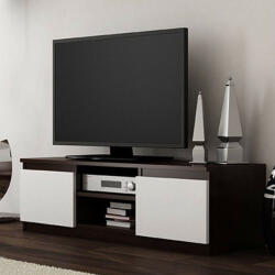 GreenSite Milanga RTV120 MIX TV állvány, 120x36x40 cm, wenge- fehér