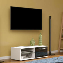 GreenSite Drohmo Sandy MIX TV állvány, 100x36x40 cm, fehér/fényes fekete