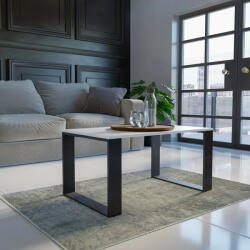 Greensite Drohmo MIX Salon Loft modern dohányzóasztal, 50x90x58 cm, fehér-fekete