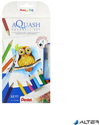 Pentel Akvarell színes ceruza 12 db + víztartályos ecset (CB9-12/FRH-SET1)