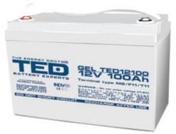 TED Electric Acumulator cu GEL, 12 V, 100 Ah, TED Electric, TED004147 (TED004147)