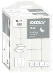 Katrin Kéztörlő V hajtogatású 2 rétegű 200 lap/cs 20 csomag/karton Katrin Plus Zig Zag 2 hófehér_35311 (35311)