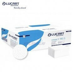 Lucart Kéztörlő 2 rétegű V hajtogatású fehér 180 lap/csomag 18 cs/karton Strong Lucart_863061J (863061J)
