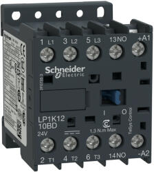 Schneider Electric Schneider mágneskapcsoló 12A, 1 záró, DC, 2, 4 W, Tekercs: 24V DC (LP1-K1210BD) (LP1K1210BD)