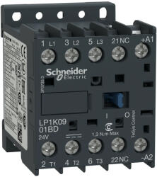 Schneider Electric Schneider mágneskapcsoló 9A, 1 nyitó, DC, 2, 4 W, Tekercs: 24V DC, (LP1-K0901BD) (LP1K0901BD)