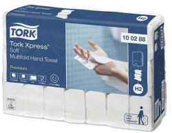 Tork Kéztörlő 2 rétegű Interfold hajtogatású 110 lap/csomag 21 csomag/kartonhó Premium Xpress Multifold H2 Tork_100288 fehér (100288) - tobuy