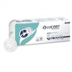 Lucart Kéztörlő 2 rétegű Z hajtogatású hófehér 242 lap/csomag 15 cs/karton Z Aquastream Lucart_864018J (864018J)