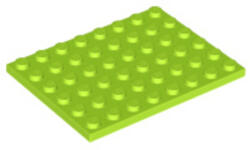 LEGO® Alkatrészek (Pick a Brick) Lime 6X8 Lapos Elem 6100914