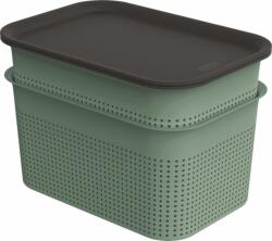  Fedeles tároló doboz szett BRISEN 2x 4, 5L zöld/antracit - kokiskashop
