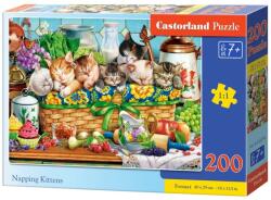 Castorland B-222278 - Szundító Kiscicák - 200 db-os puzzle (B-222278)