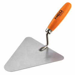NEO TOOLS Kőműveskanál, háromszög, 200mm, fa markolat (50-102) - olaj