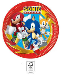 Procos Sonic a sündisznó Sega papírtányér 8 db-os 23 cm FSC PNN95645