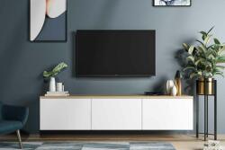 Sofahouse Design falra szerelhető TV asztal Valeriy 160 cm fehér tölgy