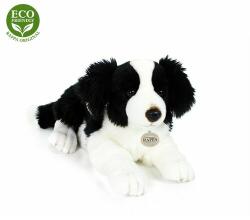 Rappa Câine Border colie din pluș Rappa, alb-negru, 45 cm