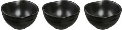 Ambition Set 3 boluri 8.25cm, model relief, negru, Salsa (94771) Castron