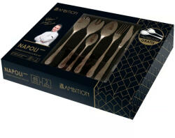 Ambition Set tacamuri inox, 50 piese, 12 persoane, ambalate in cutie cadou, Napoli (83890) Tacam