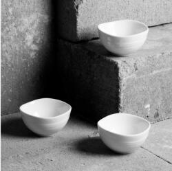 Ambition Set 3 boluri 8.25cm, model relief, alb, Salsa (62375) Castron
