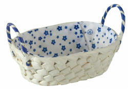 DOMOTTI Cos oval cu manere captusit cu material 20x14x6cm, mix culori, Palma (68098)