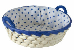 DOMOTTI Cos rotund cu manere captusit cu material 23 cm, mix culori, Palma (68096)