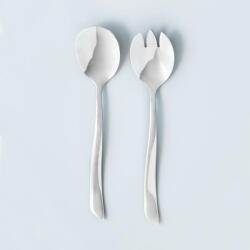 AMBITION Set tacamuri inox servire salata 20cm, 2 piese, medii, Wave (83871)