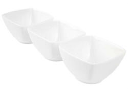Ambition Set 3 boluri patratoase 8.25cm, alb, Salsa (62376) Castron